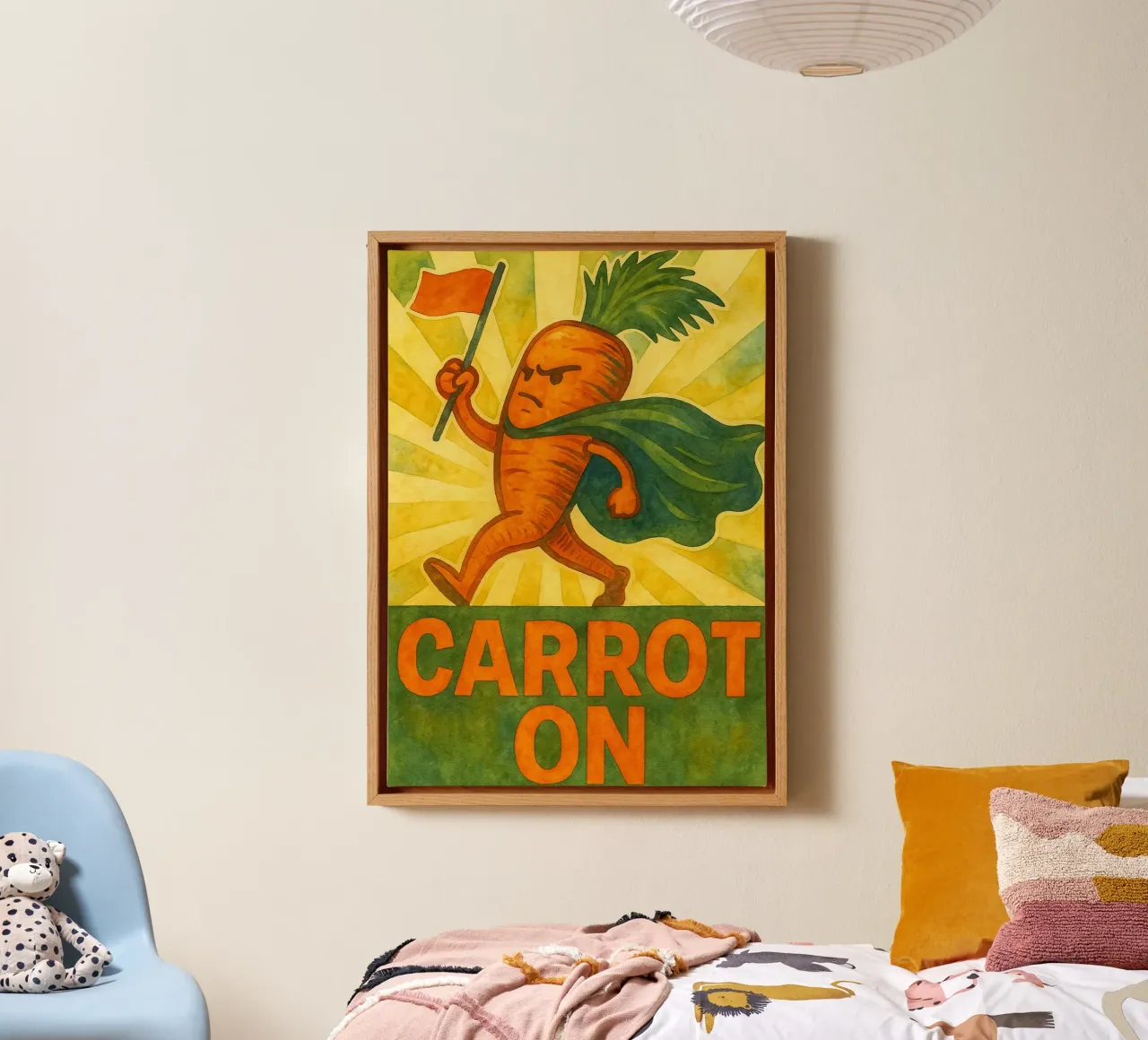 carrot on drawing canvas with Floater frame by kadilans