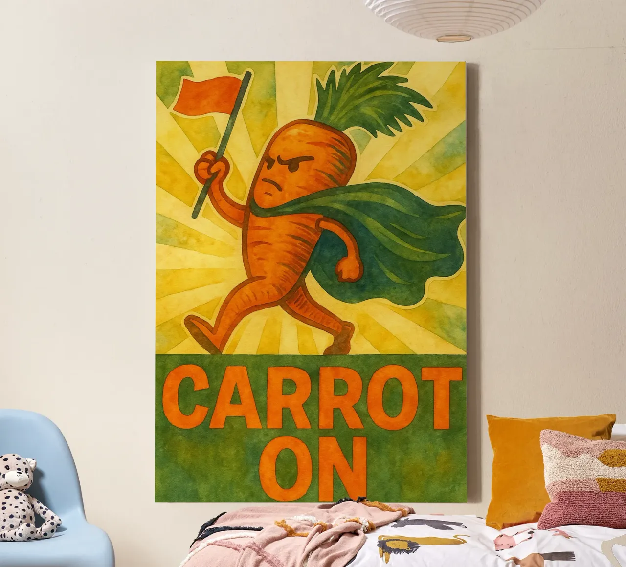 carrot on drawing canvas with Floater frame by kadilans