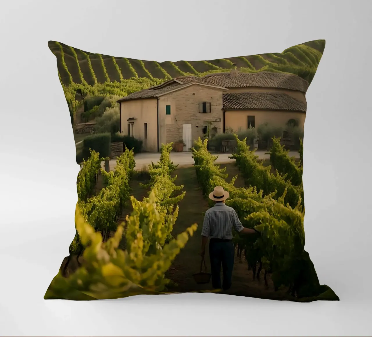 Viti dorate in Toscana cuscino da Casa Limon