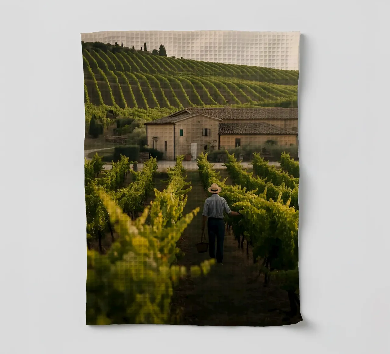 Vignes dorées en Toscane torchon de Casa Limon