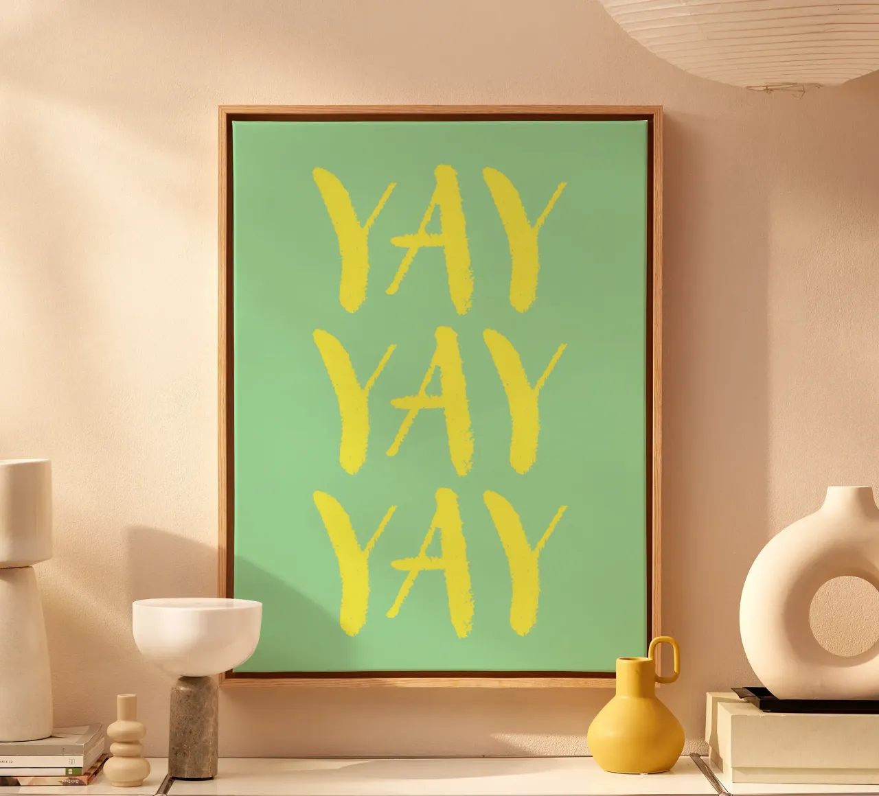 Yay 6 canvas with Floater frame by The Type Club Tokyo