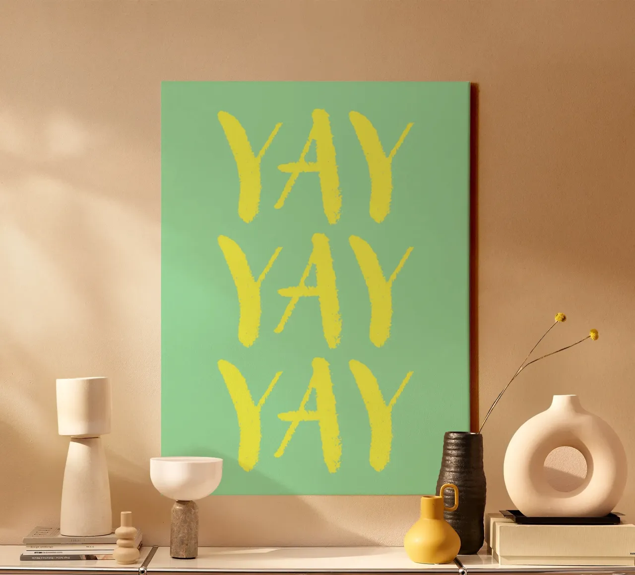 Yay 6 canvas with Floater frame by The Type Club Tokyo