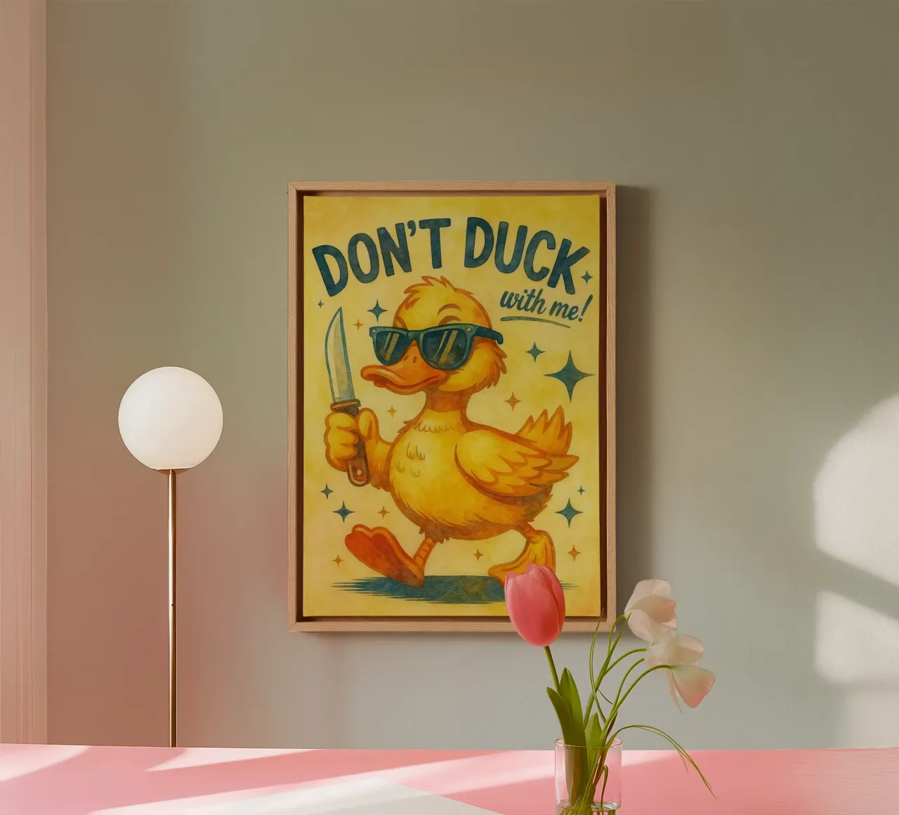 dont duck with me canvas with Floater frame by kadilans