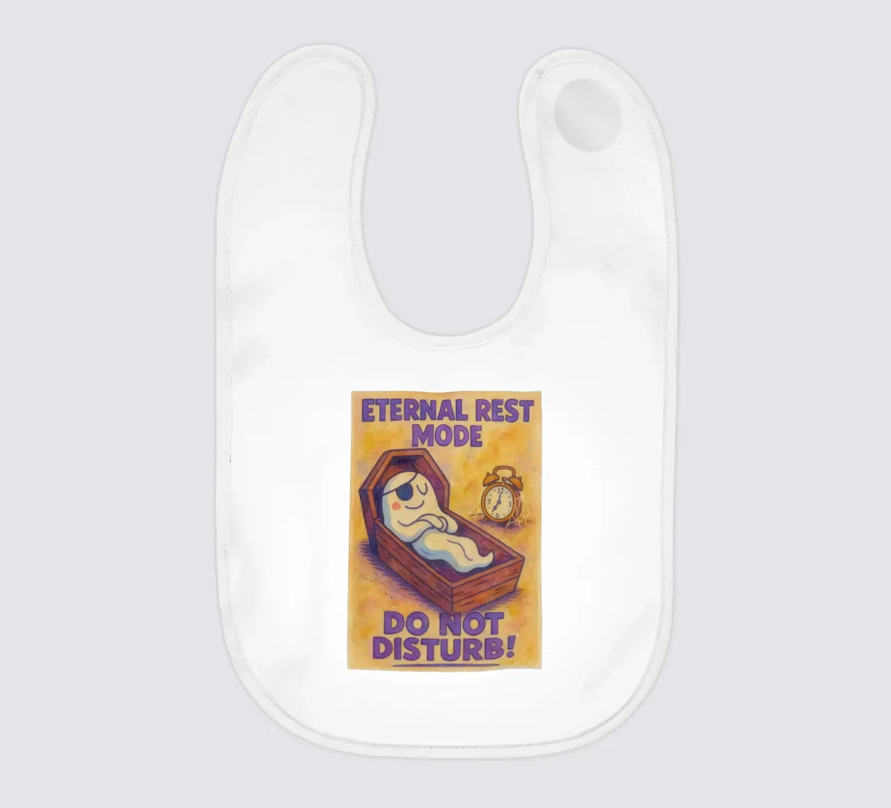 eternal rest mode do not disturb baby bib by kadilans