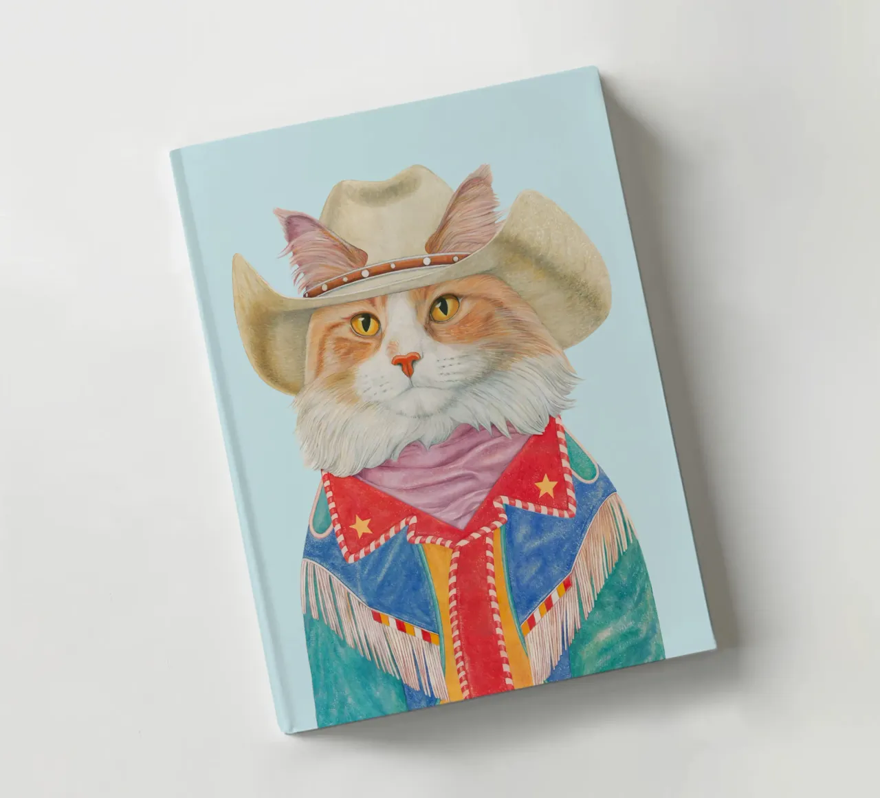 Rodeo Cat - Longhair Ginger Cat notebook by Animal Crew