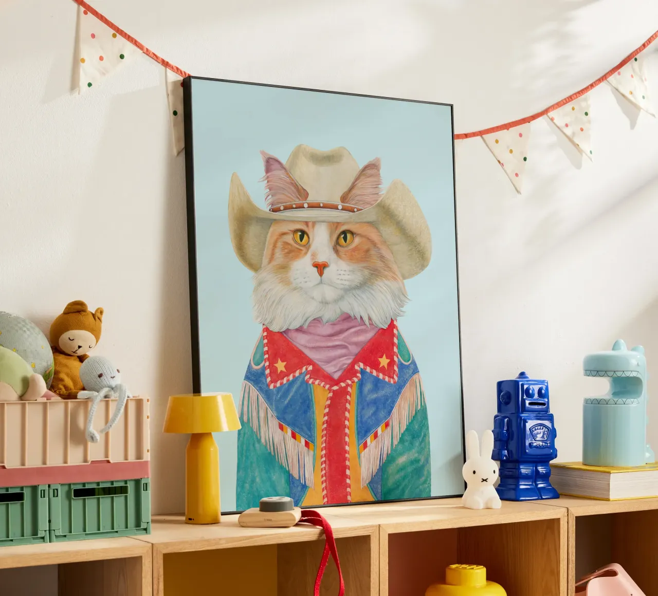 Gatto Rodeo - Gatto Ginger a pelo lungo alluminio dibond da Animal Crew