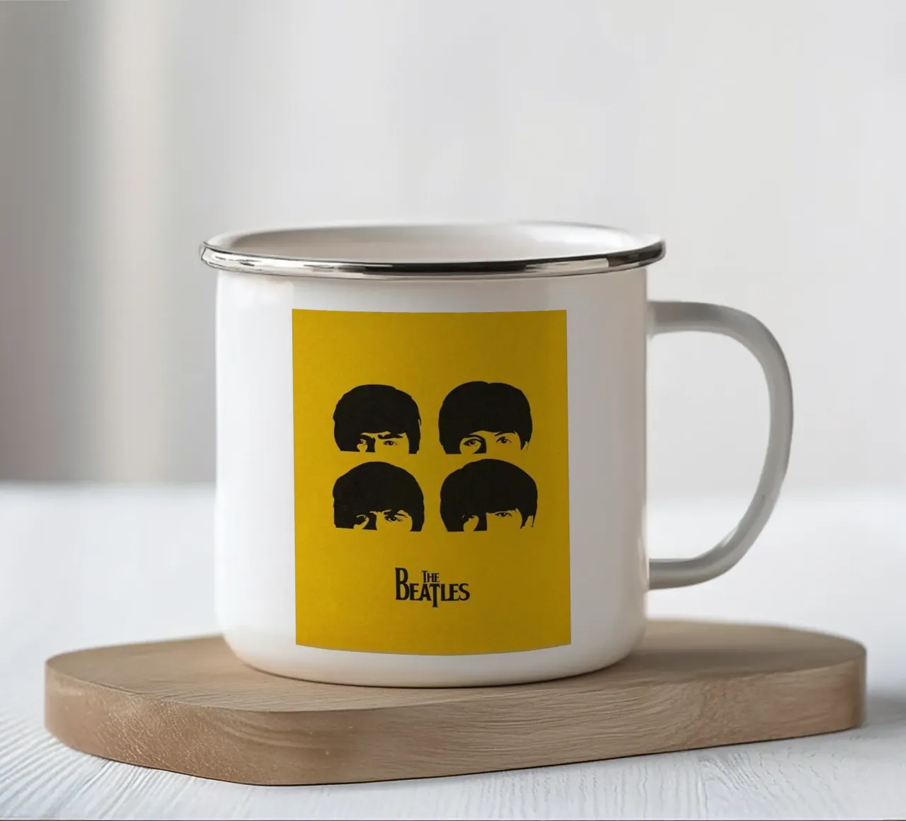 Il rock con i Beatles tazza in smalto da nabcu