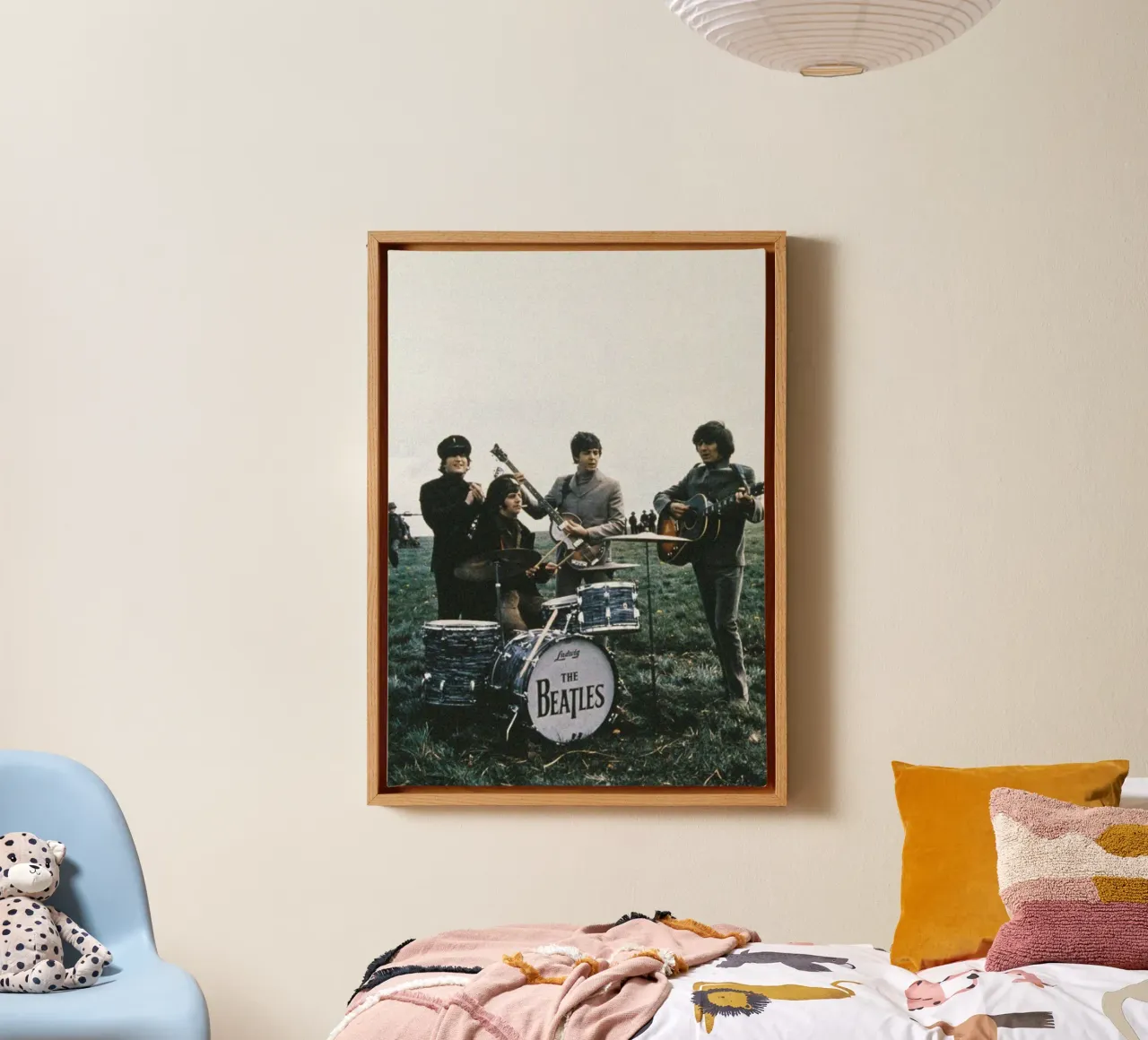 Beatles Heropleving Live Show canvas met Baklijst van nabcu