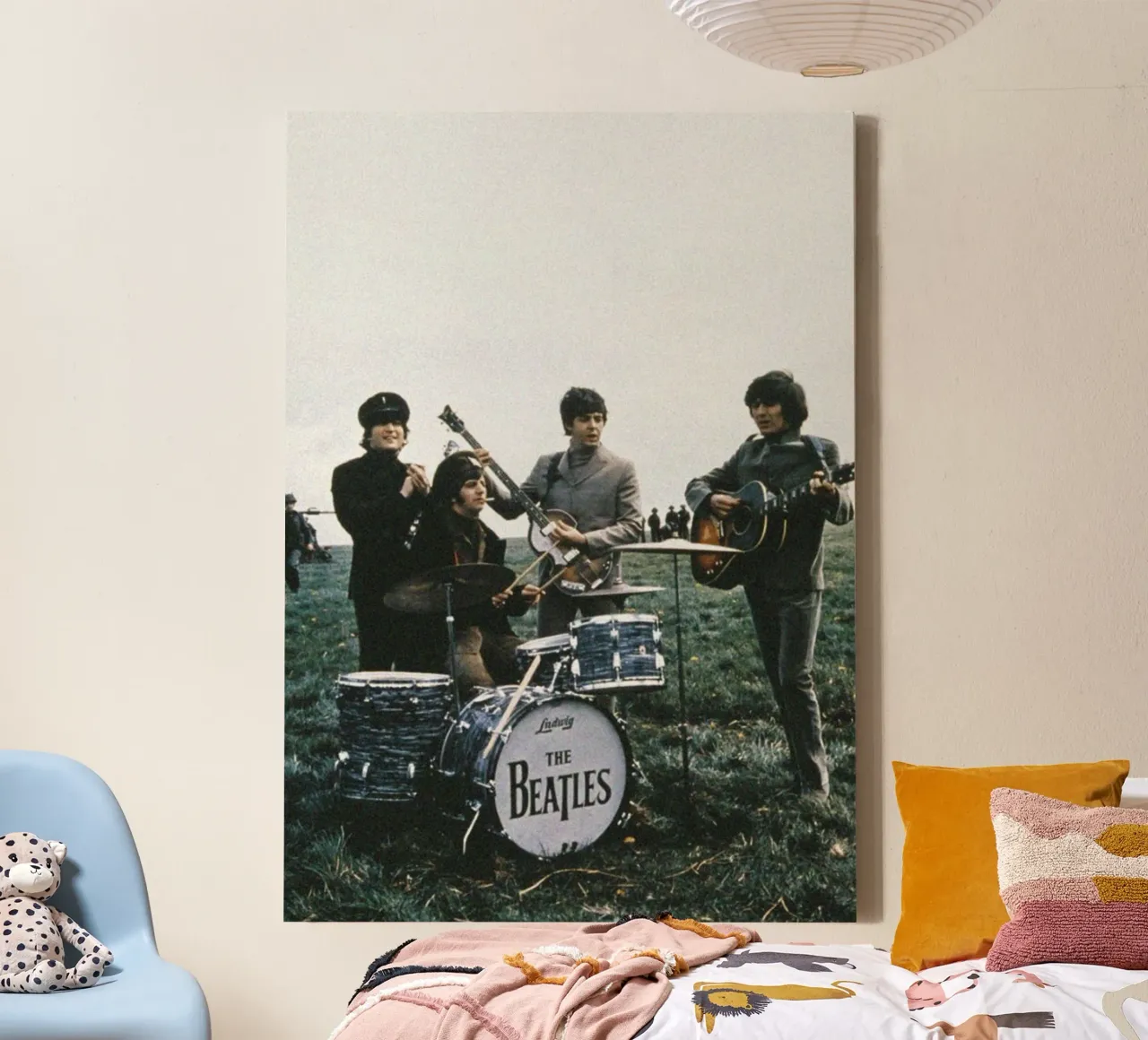 Beatles Heropleving Live Show canvas met Baklijst van nabcu