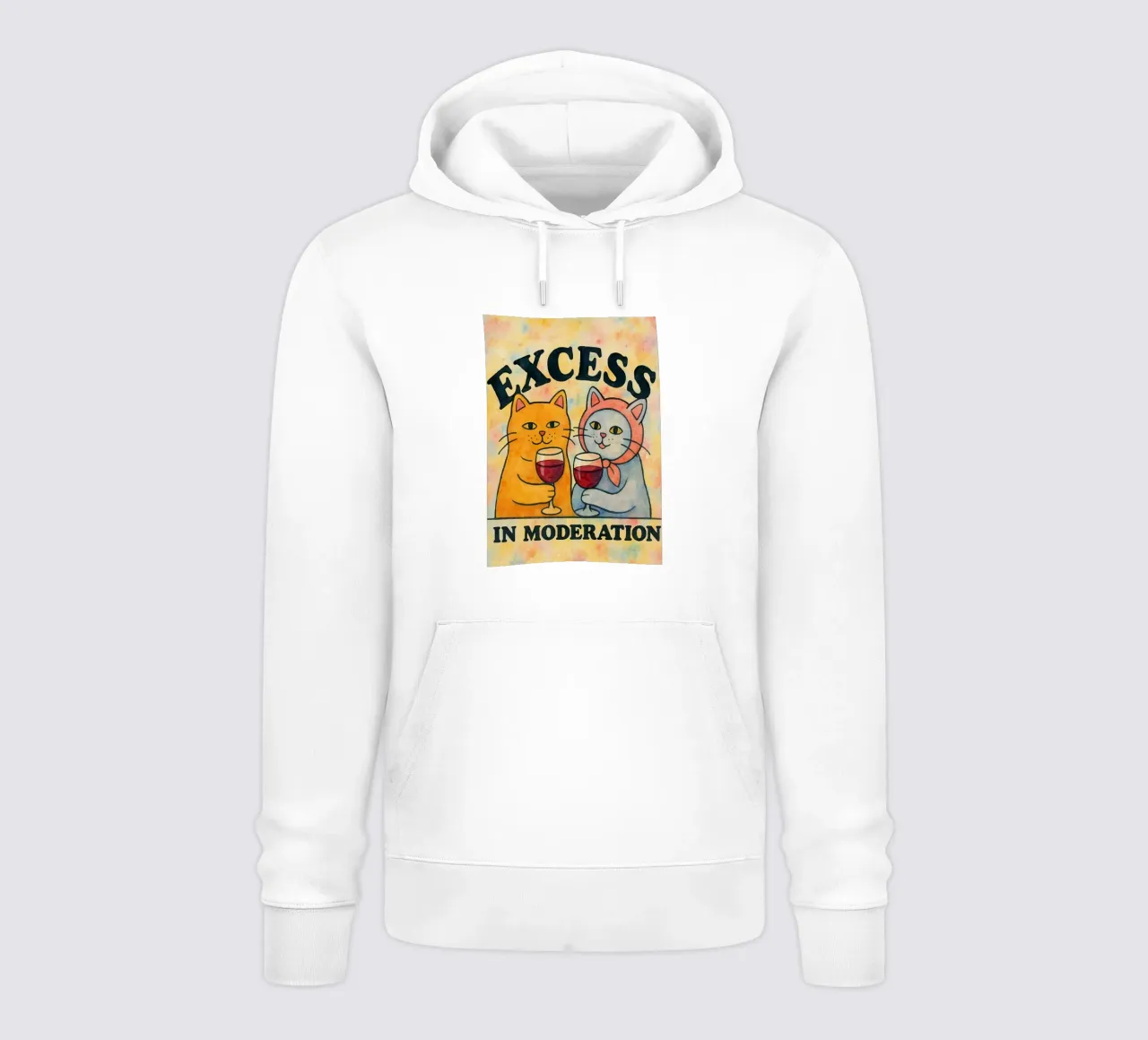 excees in moderation funny cat sudadera con capucha de kadilans