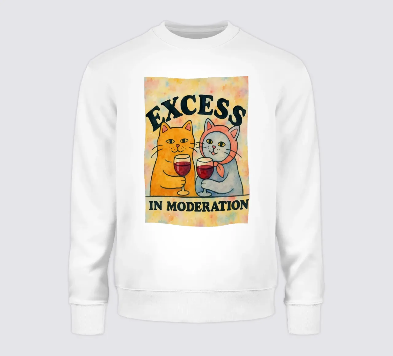excees in moderation funny cat sudadera de kadilans