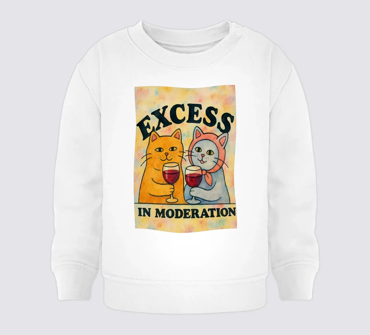 excees in moderation funny cat sudadera de bebé de kadilans