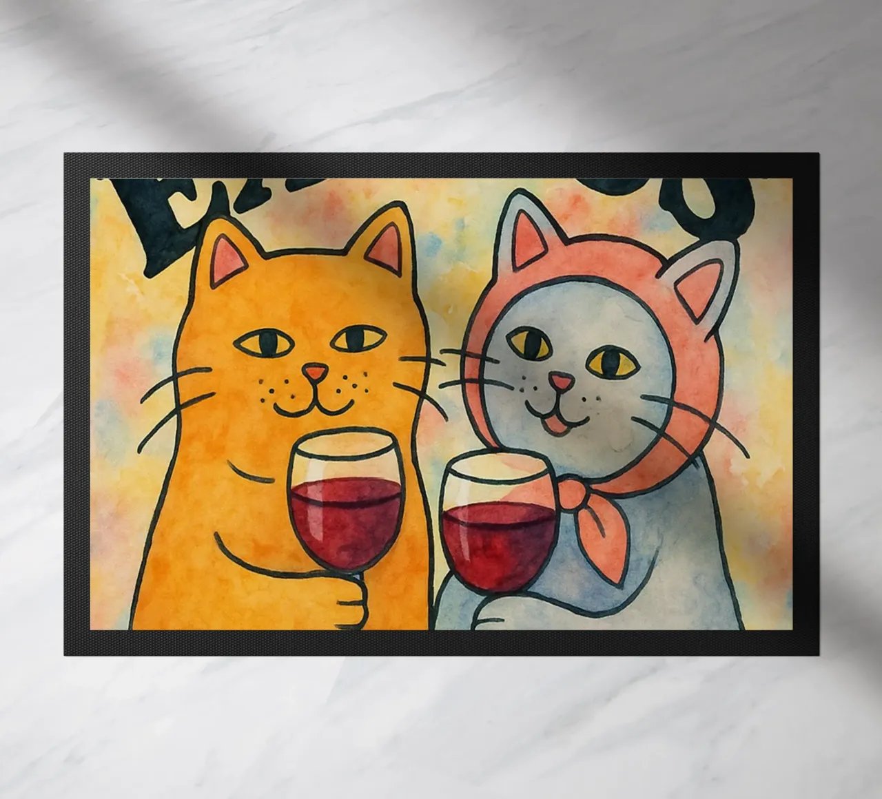 excees in moderation funny cat felpudo de kadilans