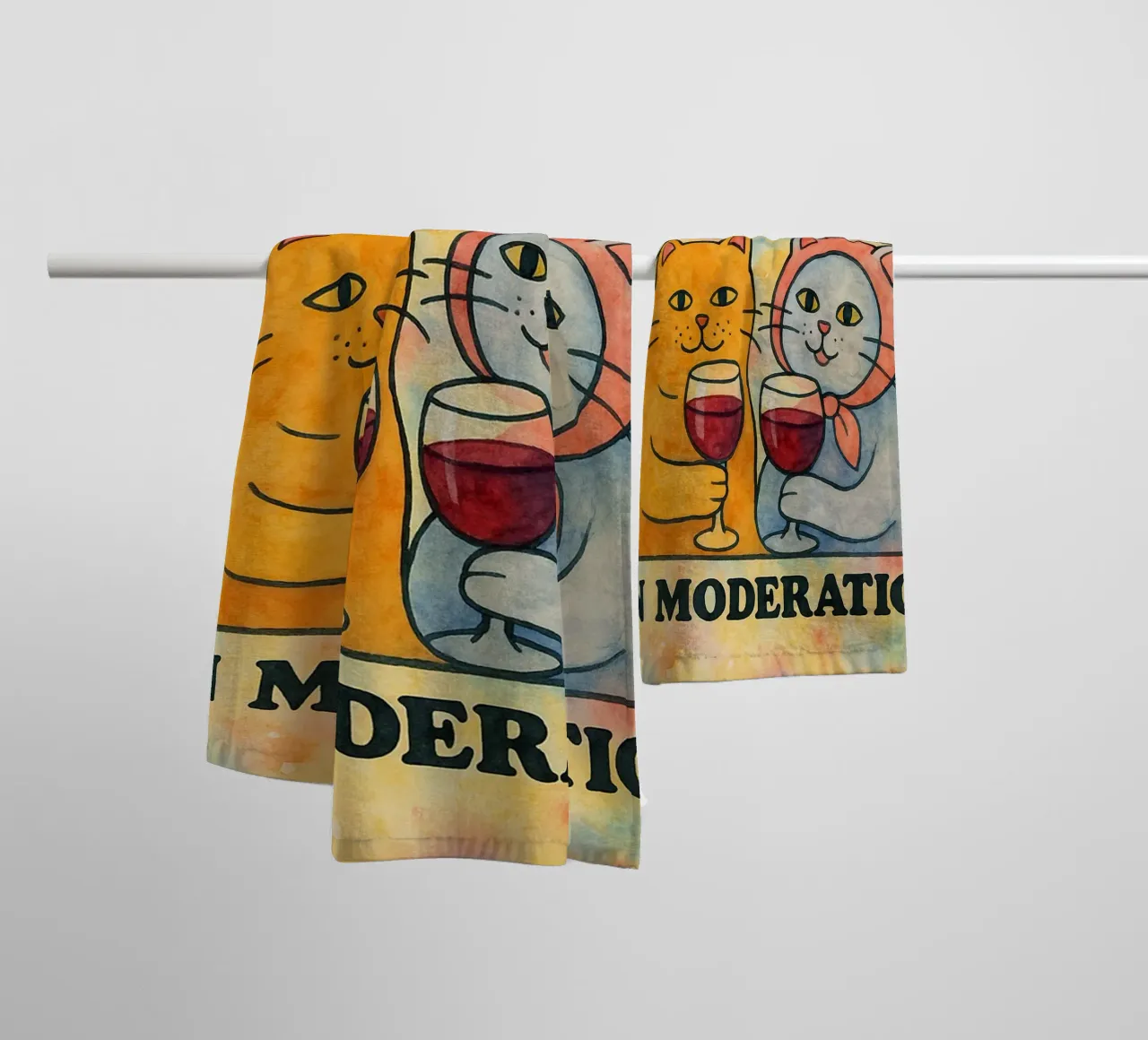 excees in moderation funny cat towel by kadilans