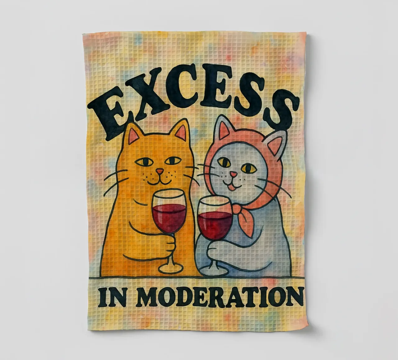 excees in moderation funny cat torchon de kadilans