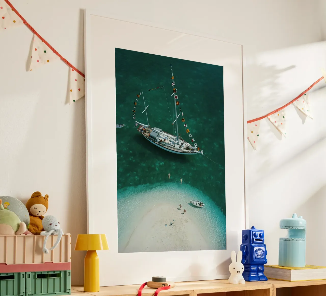 Exuma Holiday - Slim Aarons poster con telaio in alluminio da GEOLOG