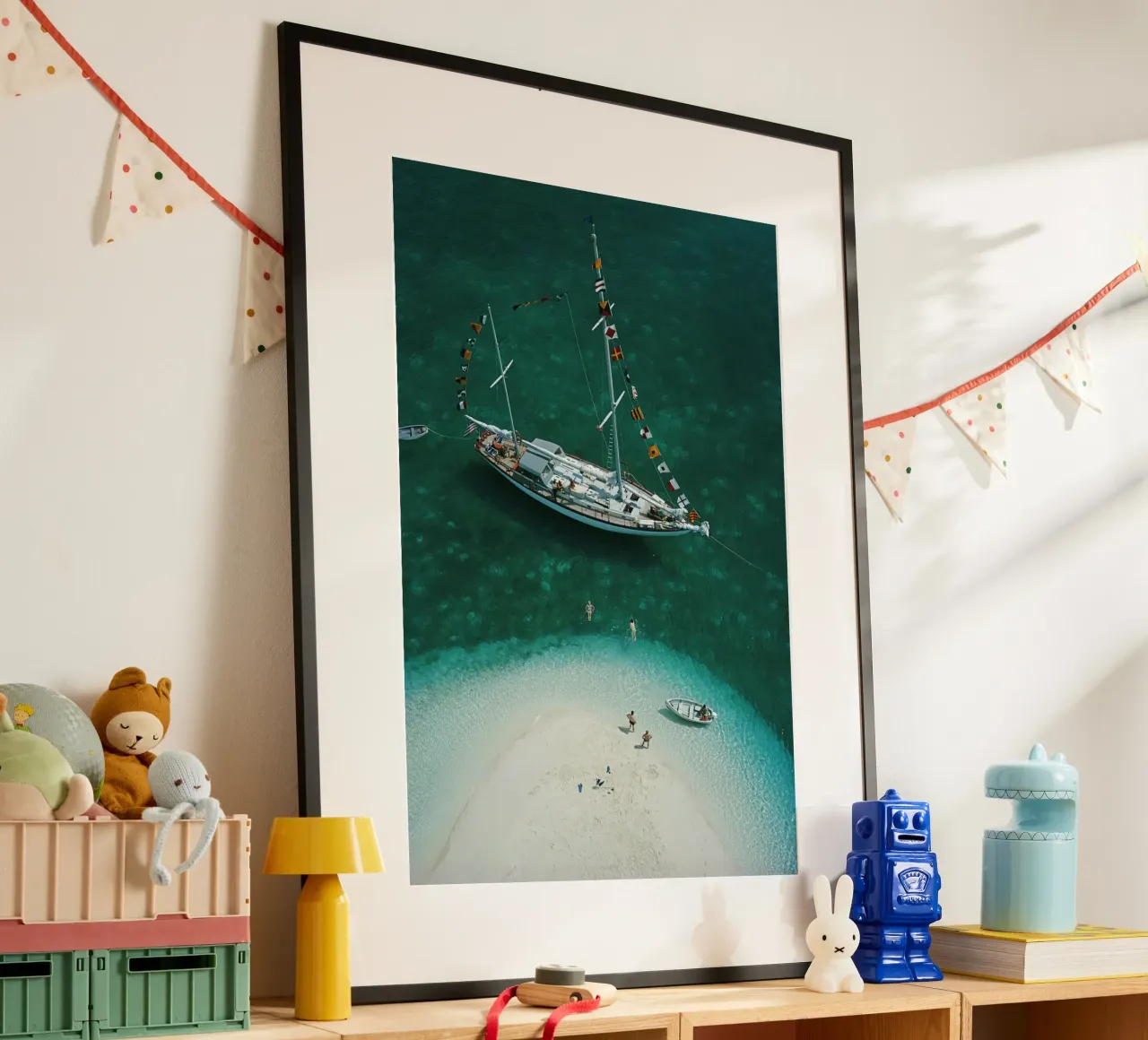 Exuma Holiday - Slim Aarons poster con telaio in alluminio da GEOLOG