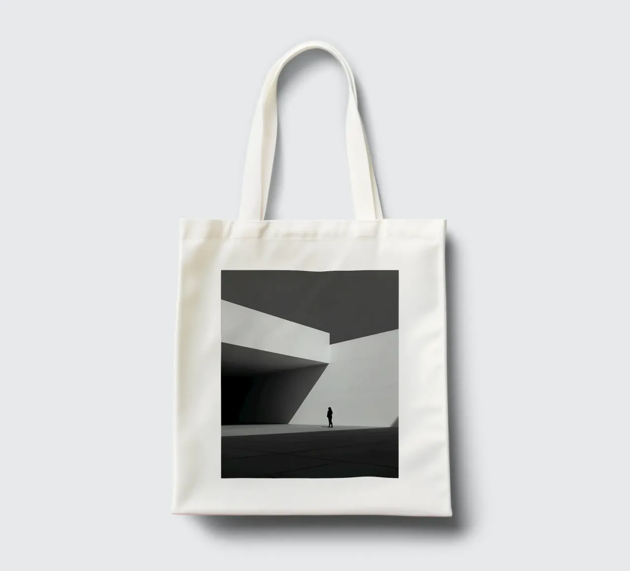 Solitudine geometrica in bianco e nero borsa in juta da Plain Thoughts