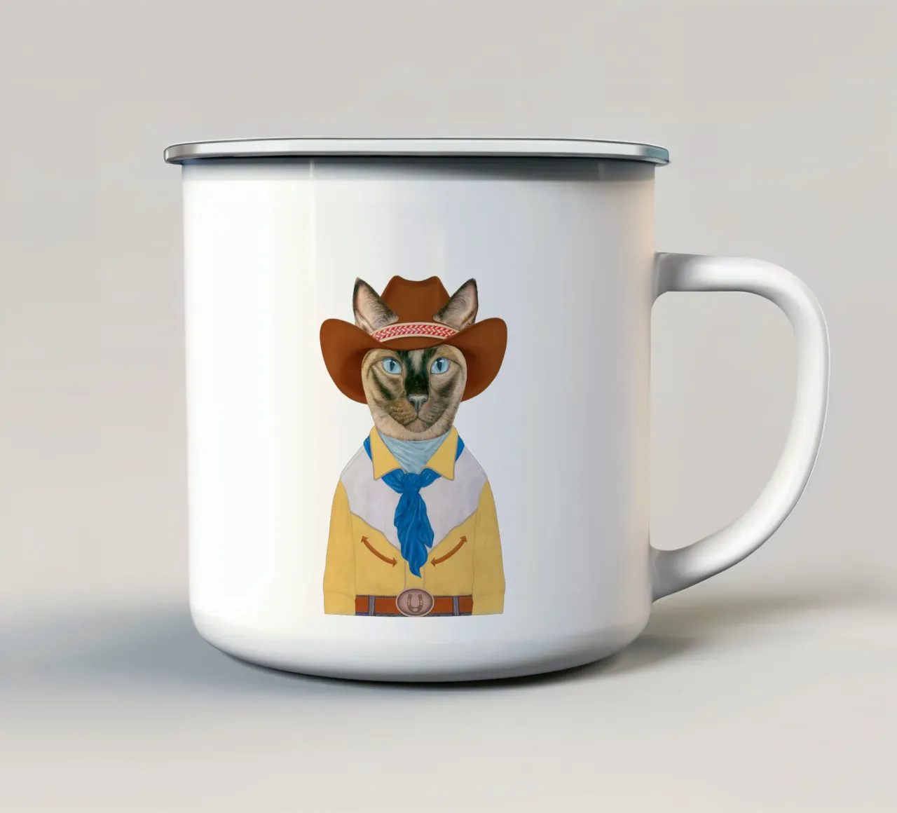 Gatto di ranch - Gatto siamese tazza in smalto da Animal Crew