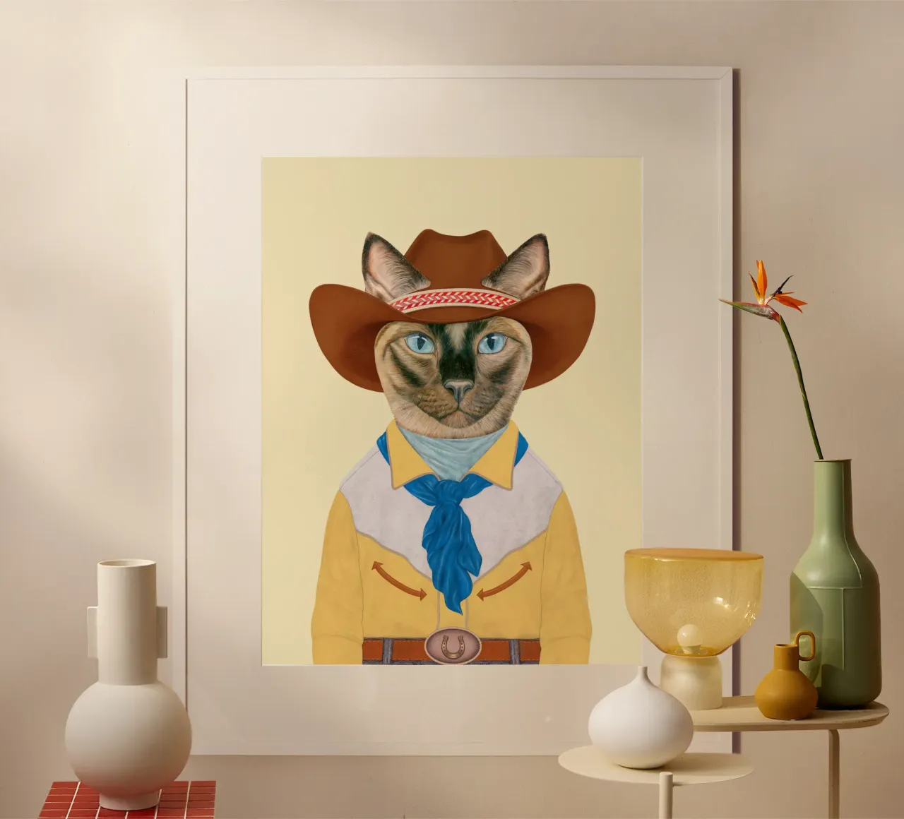 Ranch Kat - Siamese Kat poster van Animal Crew