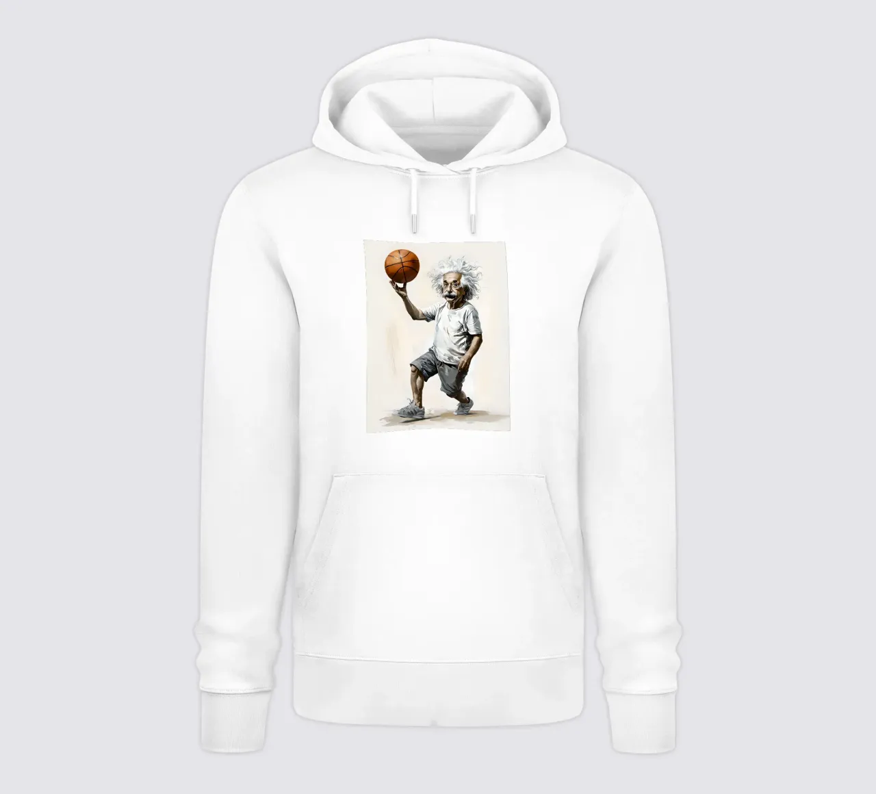 Einstein che gioca a basket felpa con cappuccio da 🎁 NOBELART