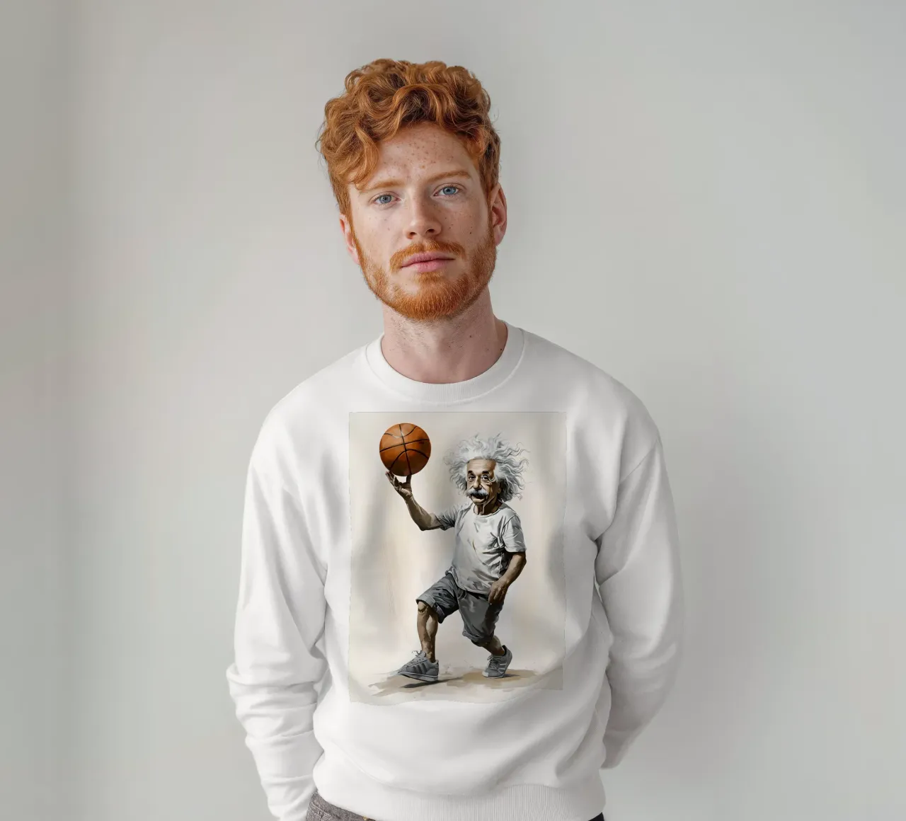 Einstein che gioca a basket felpa da 🎁 ARTVI-SHOP
