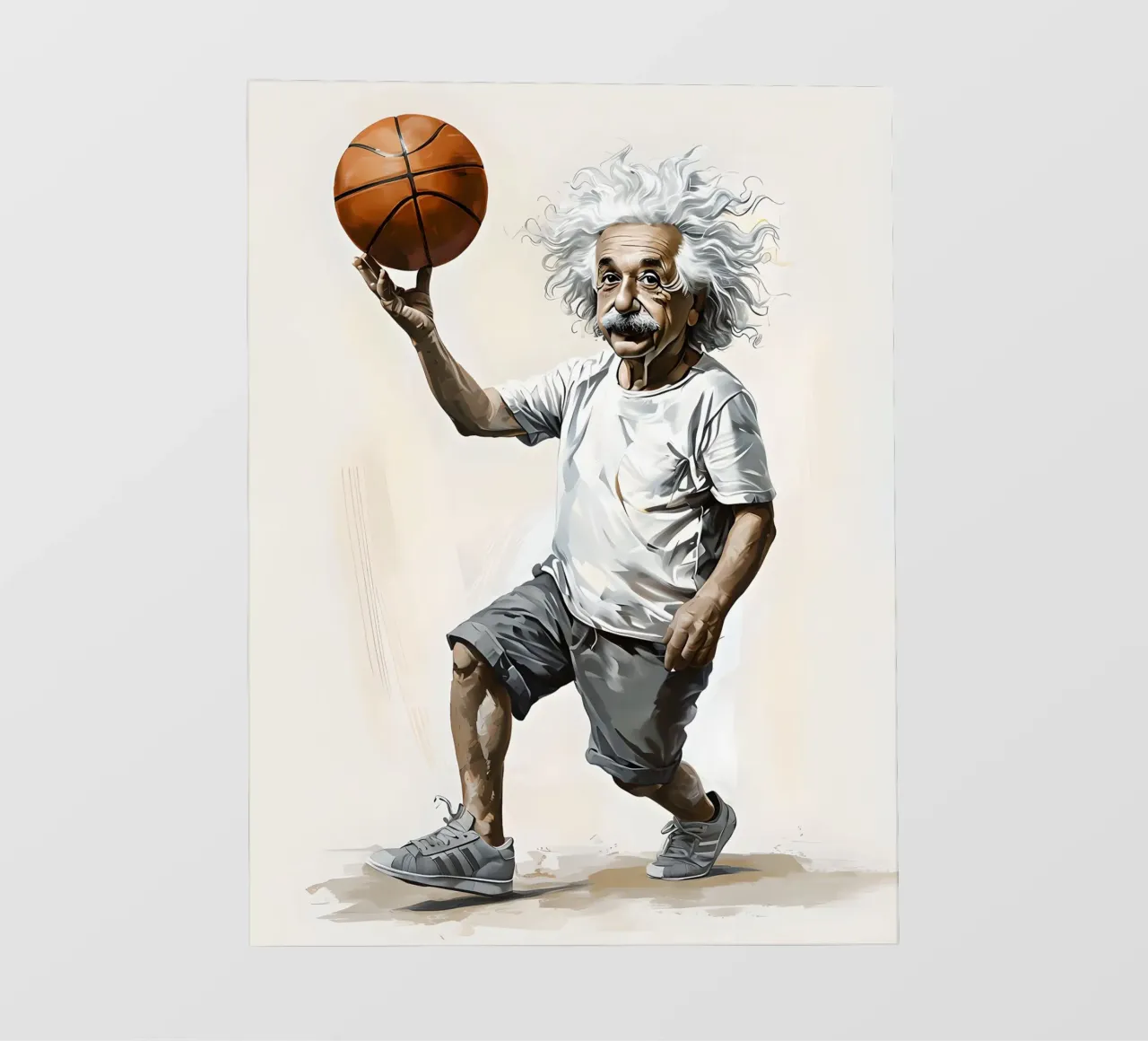Einstein che gioca a basket pellicola backlit da 🎁 NOBELART