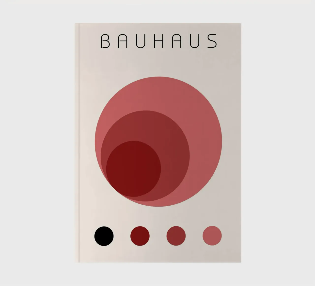 Bauhaus circles - retro modern design art notebook by Casa Calm