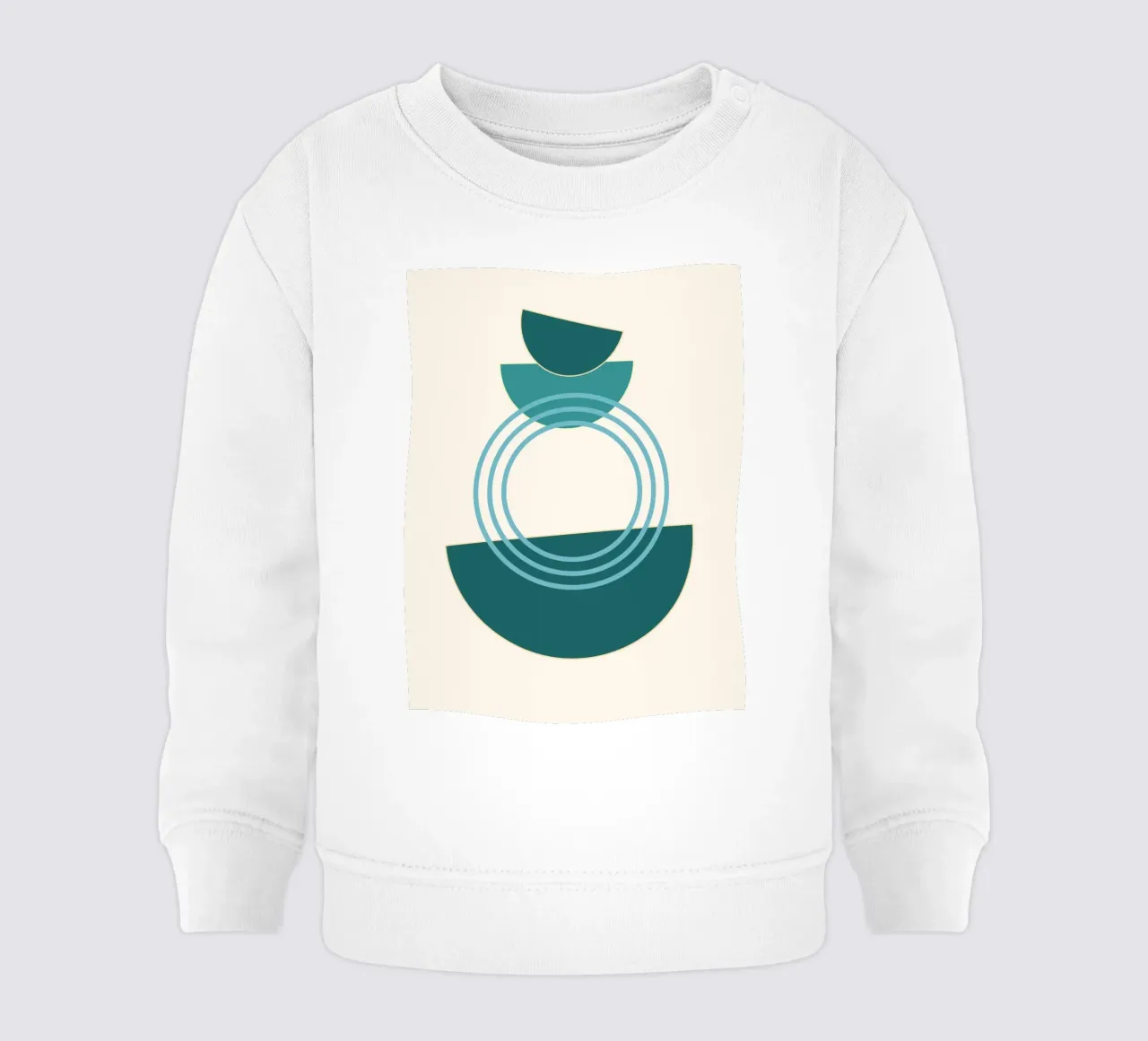 Abstracte cirkels - Modern ontwerp met halve cirkels baby sweatshirt van Casa Calm