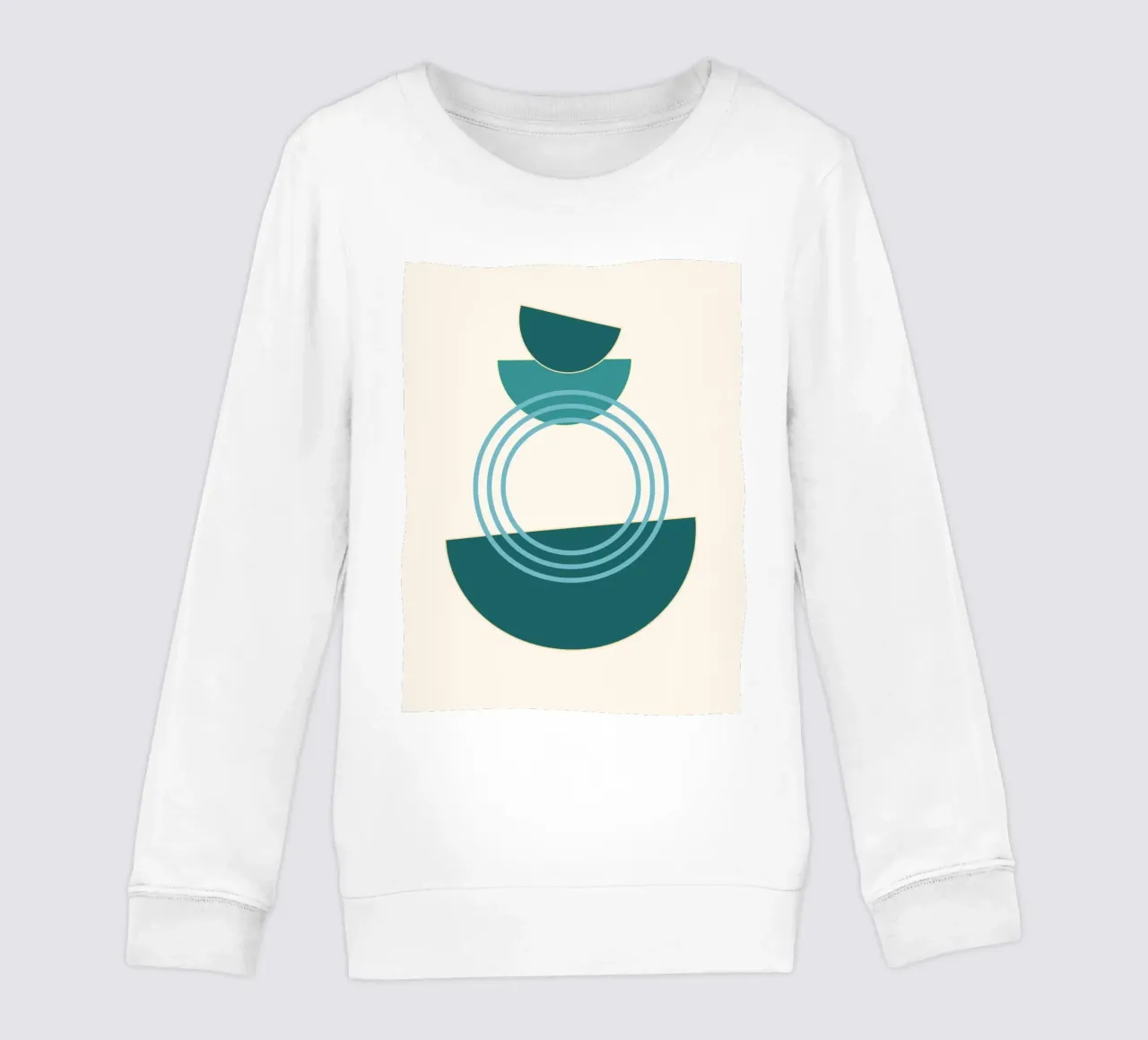 Abstracte cirkels - Modern ontwerp met halve cirkels kinder sweatshirt van Casa Calm