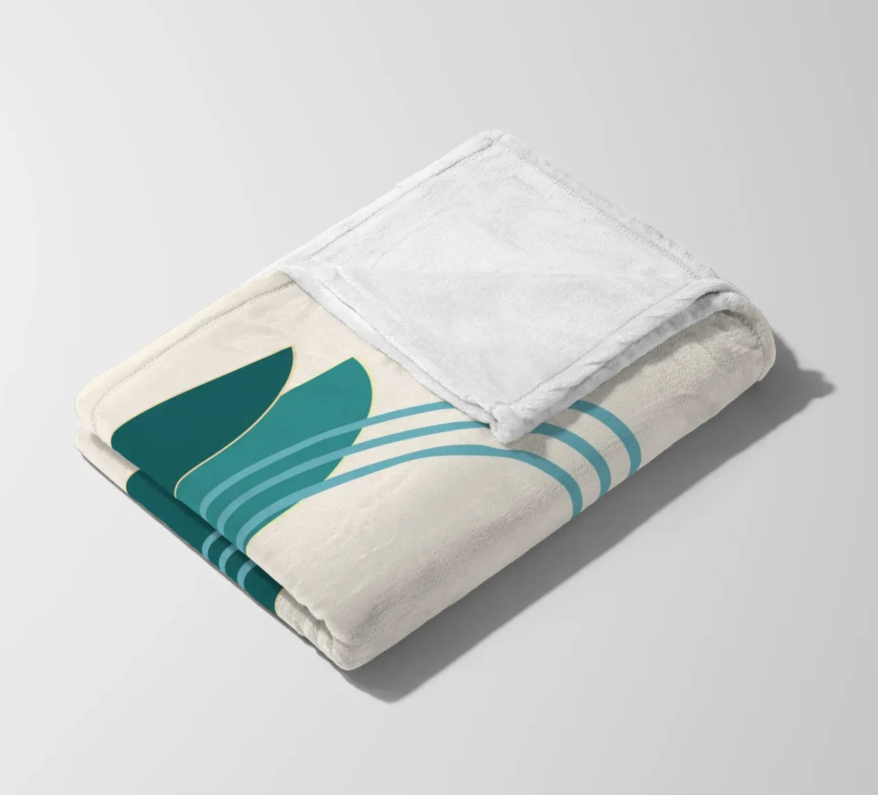 Abstract circles - Modern semi-circle design fleece blanket by Casa Calm