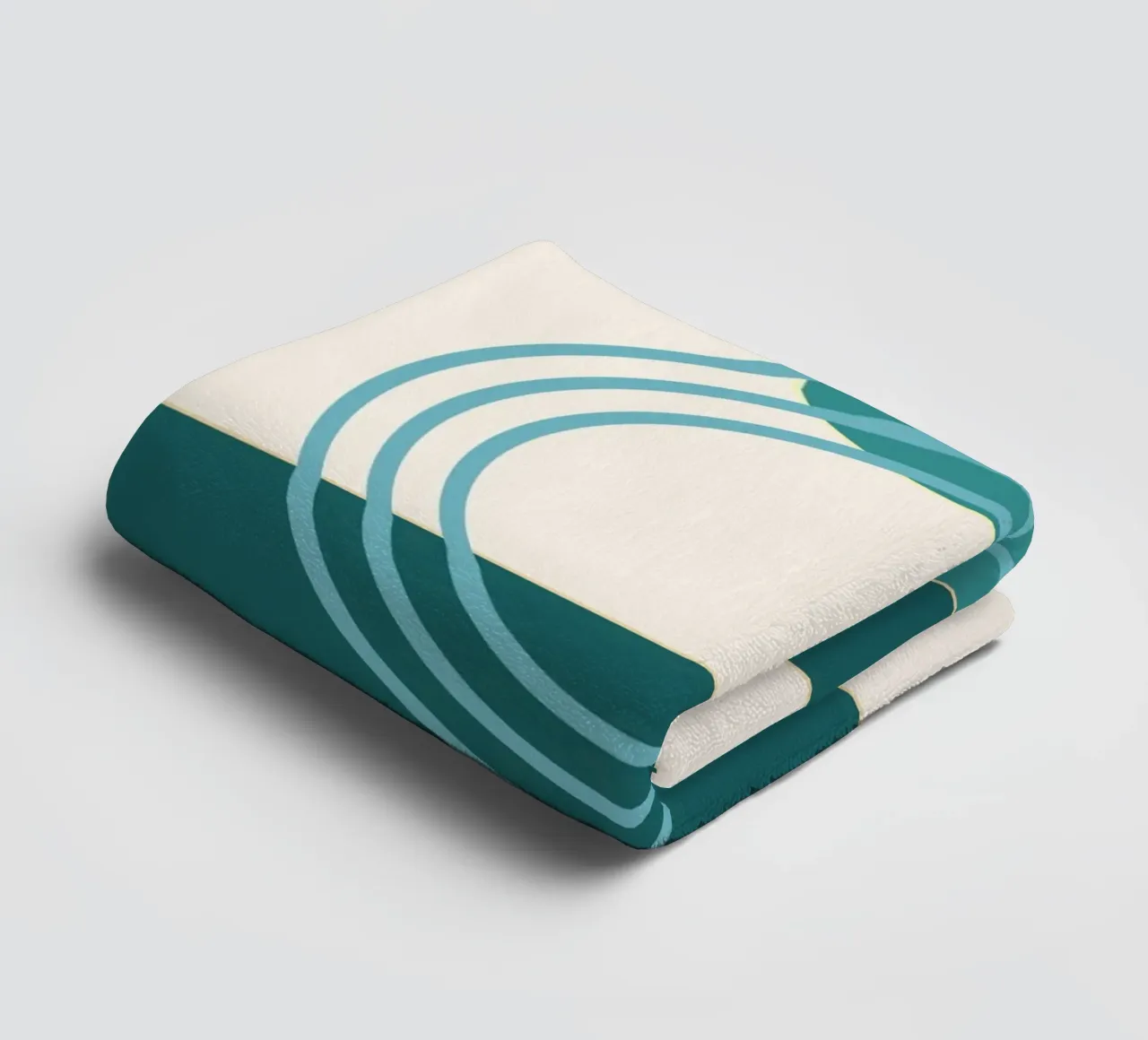 Abstract circles - Modern semi-circle design towel by Casa Calm