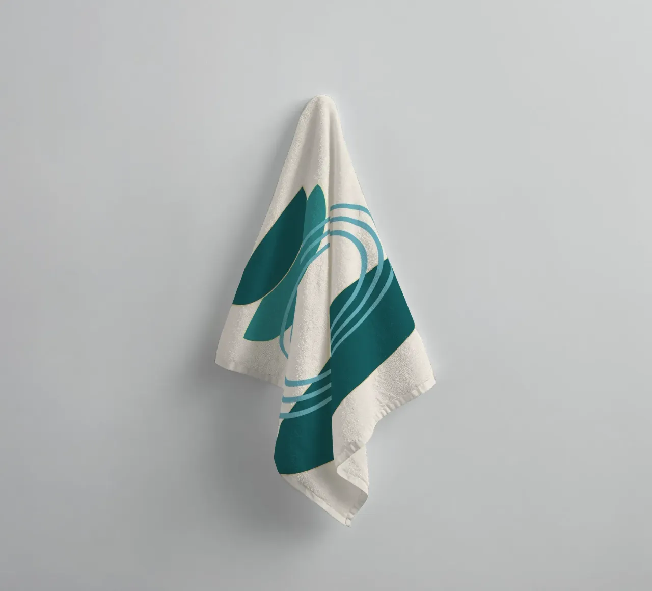 Abstract circles - Modern semi-circle design towel by Casa Calm