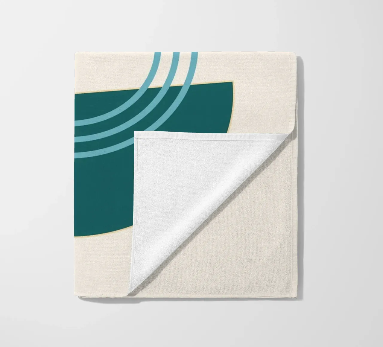 Abstract circles - Modern semi-circle design beach towel by Casa Calm