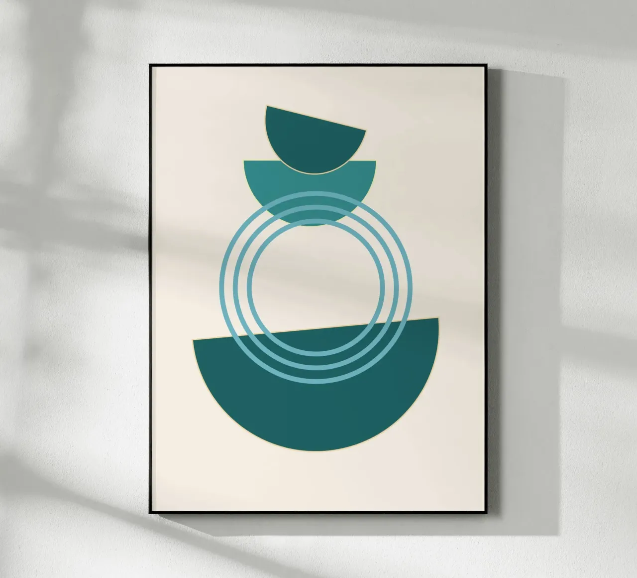 Abstracte cirkels - Modern ontwerp met halve cirkels acryl van Casa Calm