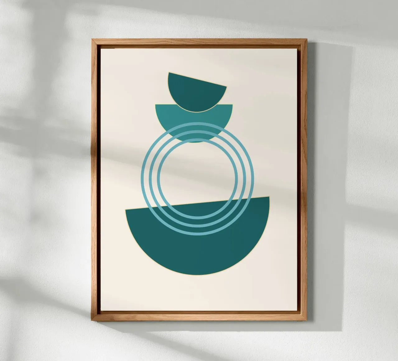 Abstract circles - Modern semi-circle design alu-dibond by Casa Calm
