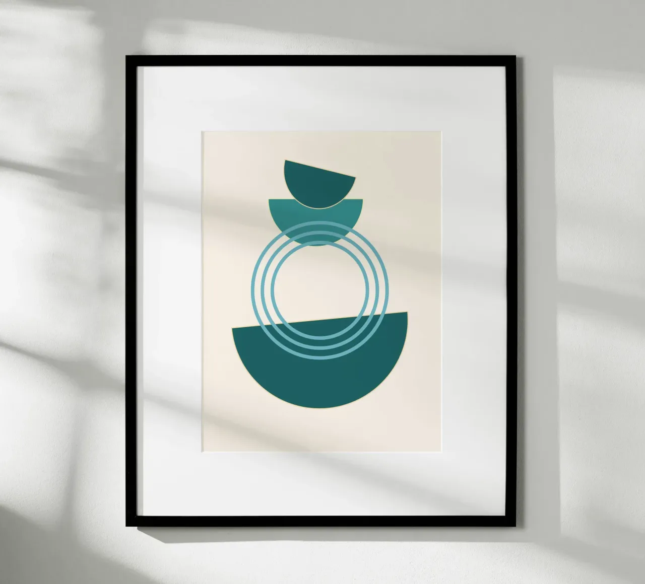 Abstract circles - Modern semi-circle design hahnemühle by Casa Calm