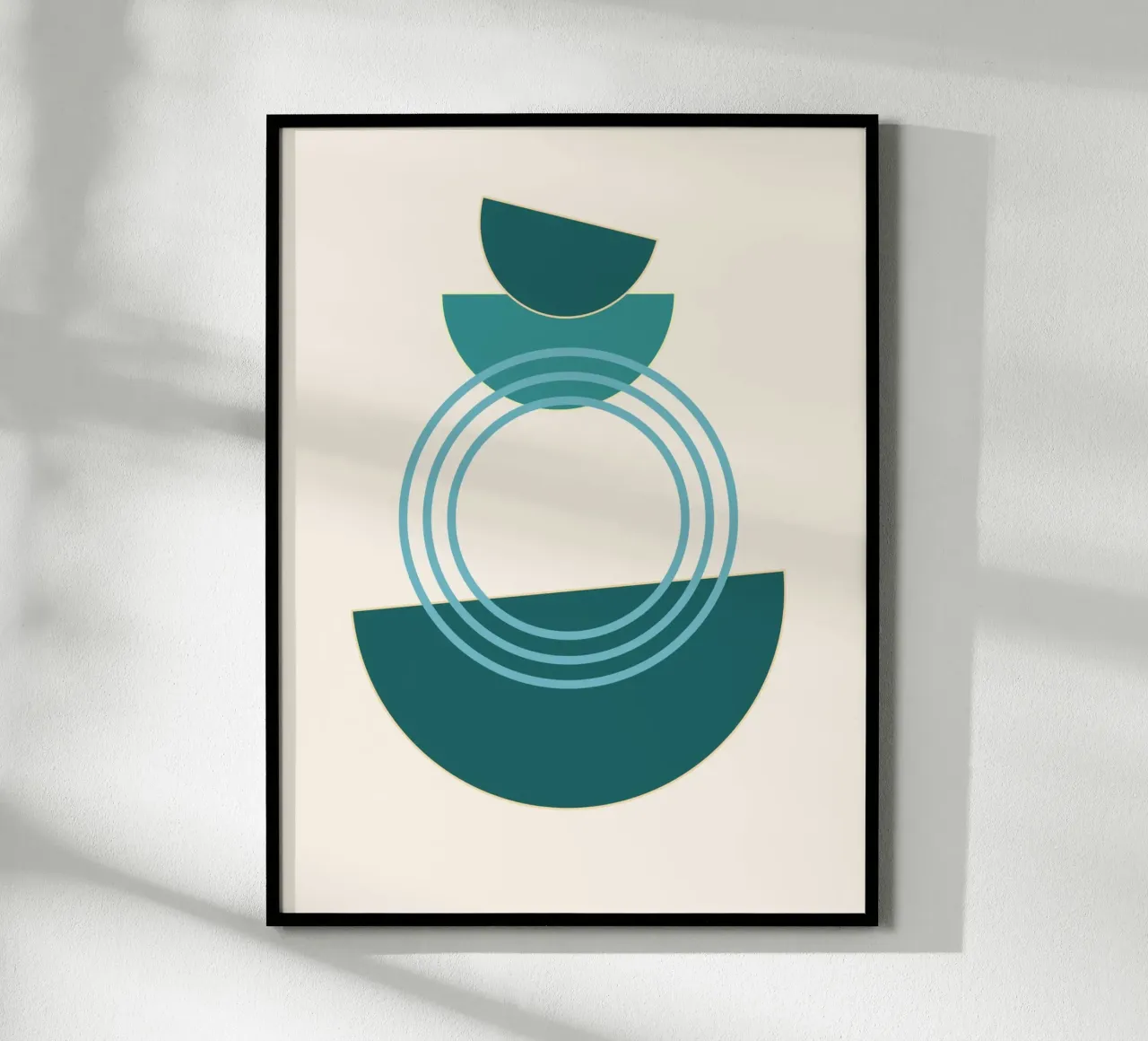 Abstract circles - Modern semi-circle design hahnemühle by Casa Calm