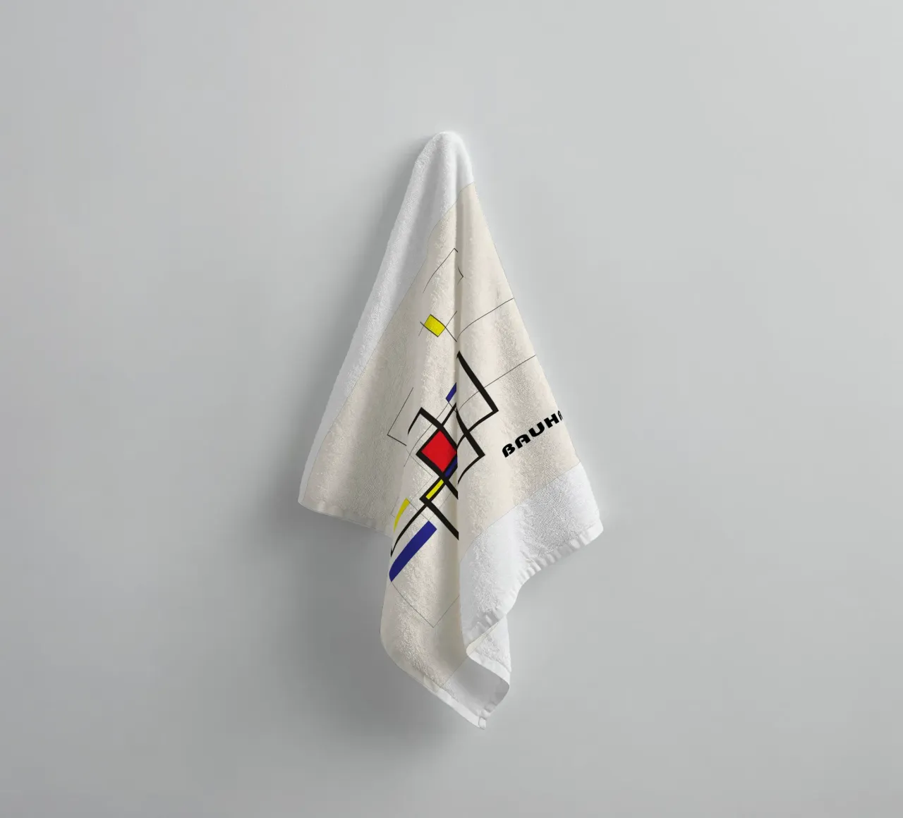 Bauhaus Line Art - Abstract Geometry Modern towel by Casa Calm