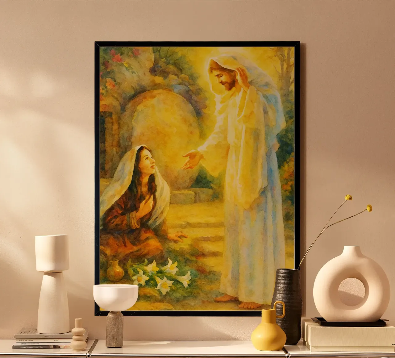 sono solo un ragazzo tranquillo poster con telaio in legno da kadilans