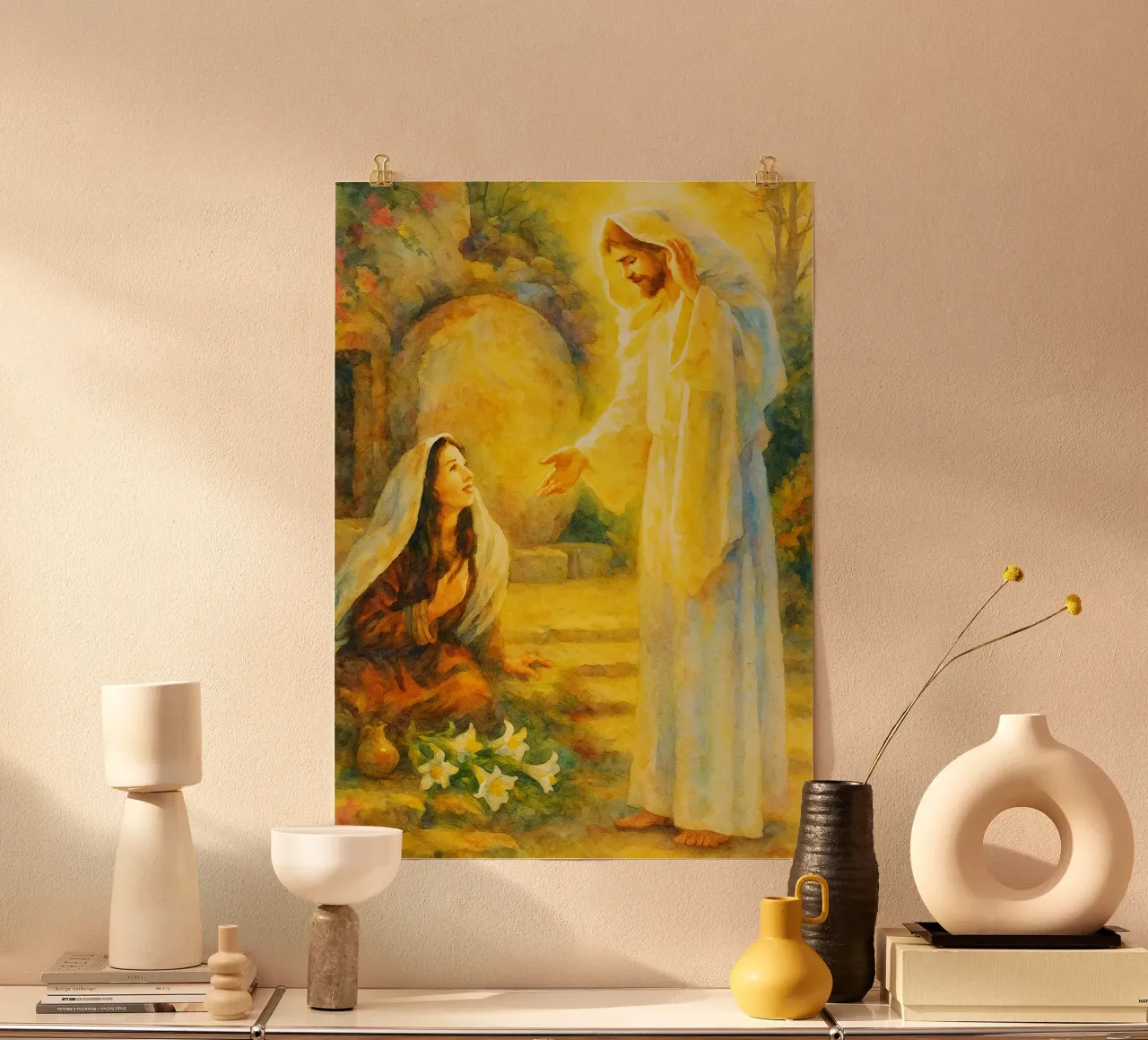 sono solo un ragazzo tranquillo poster con telaio in legno da kadilans