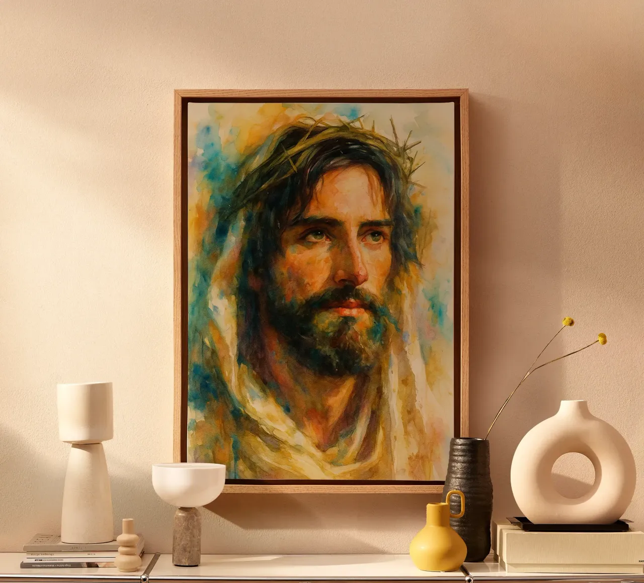 Gesù Cristo tela con Cornice a cassetta da kadilans
