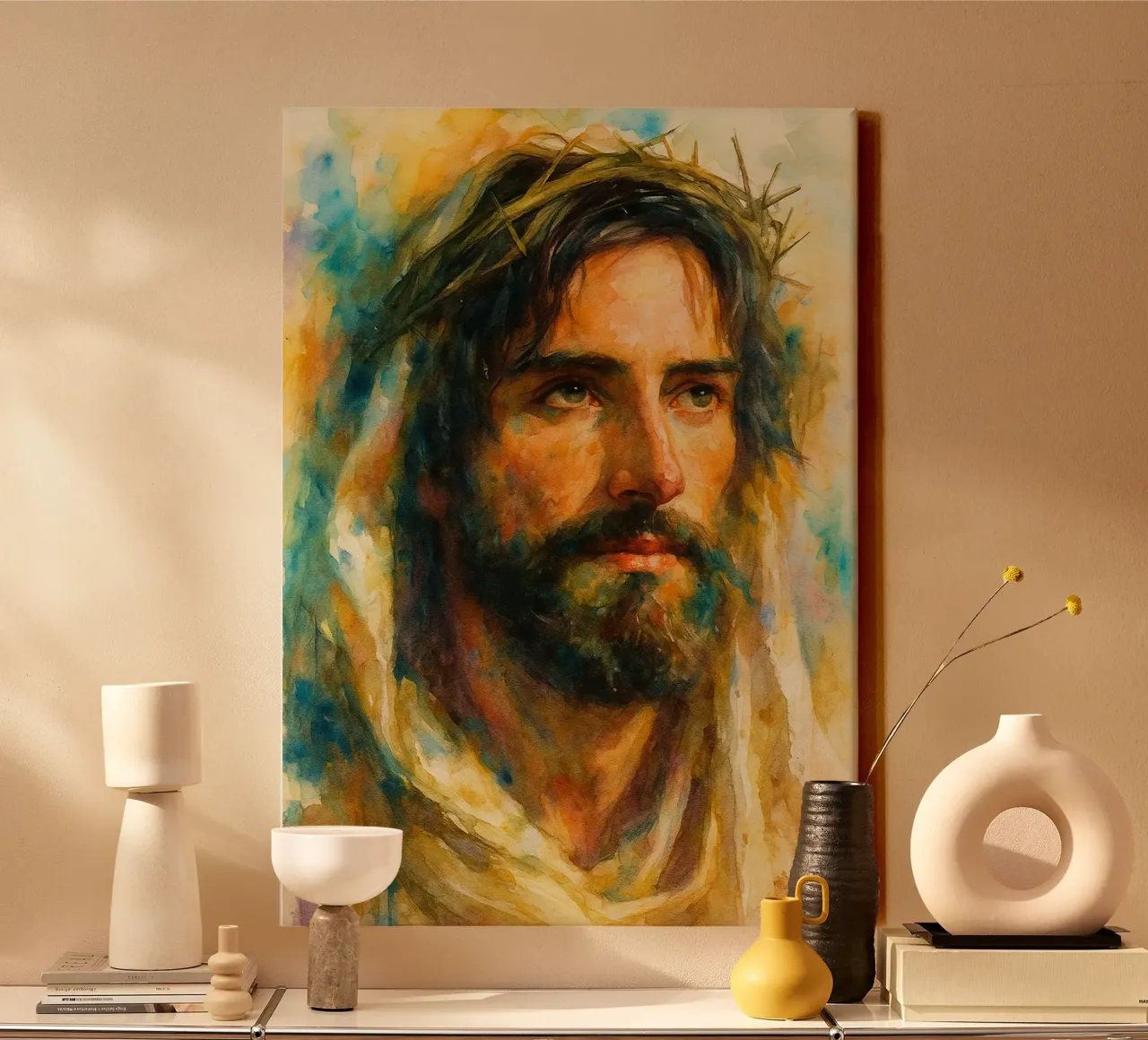 Gesù Cristo tela con Cornice a cassetta da kadilans