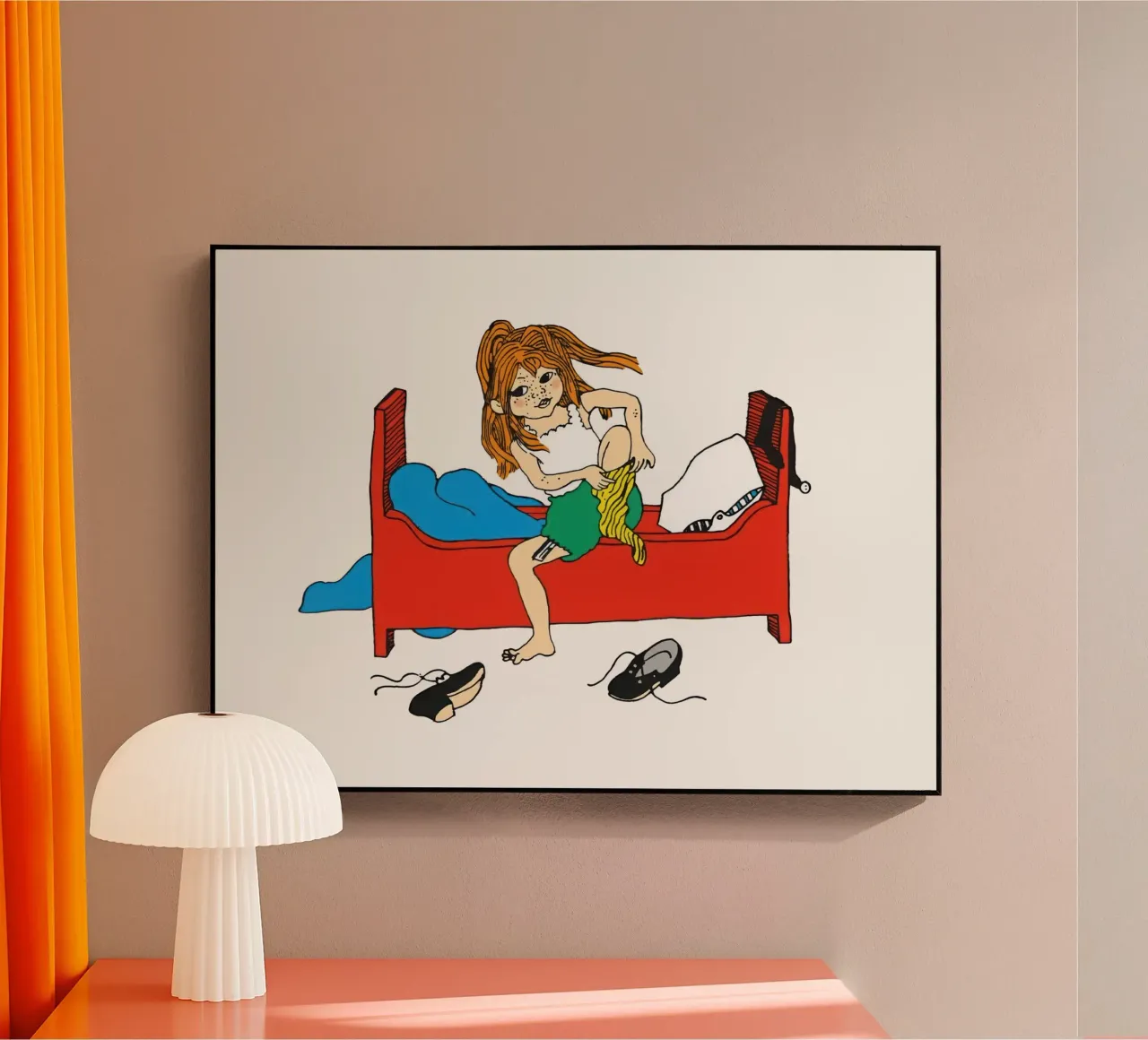 Pippis Morgenroutine Acryl-Glas von Earl Beeman
