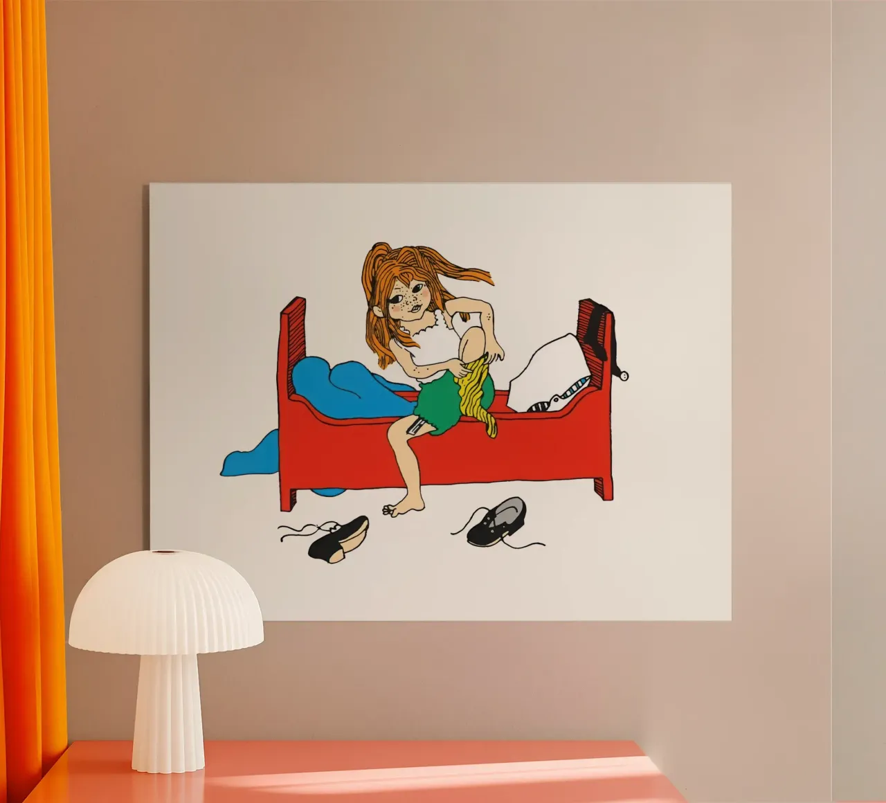 Pippis Morgenroutine Acryl-Glas von Earl Beeman
