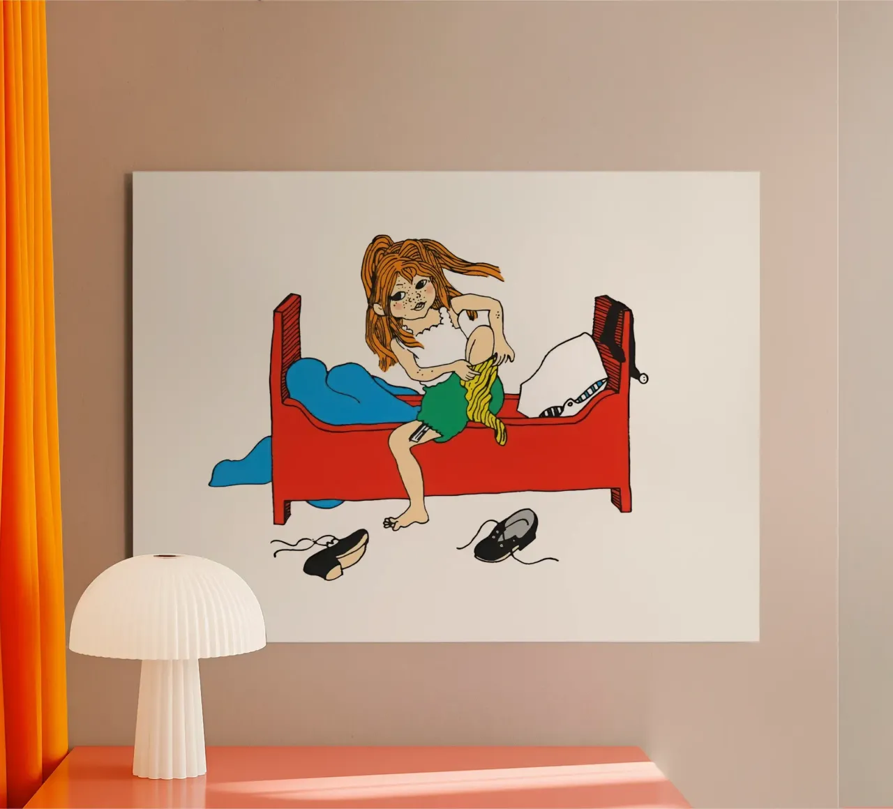 La routine mattutina di Pippi alluminio dibond da Earl Beeman