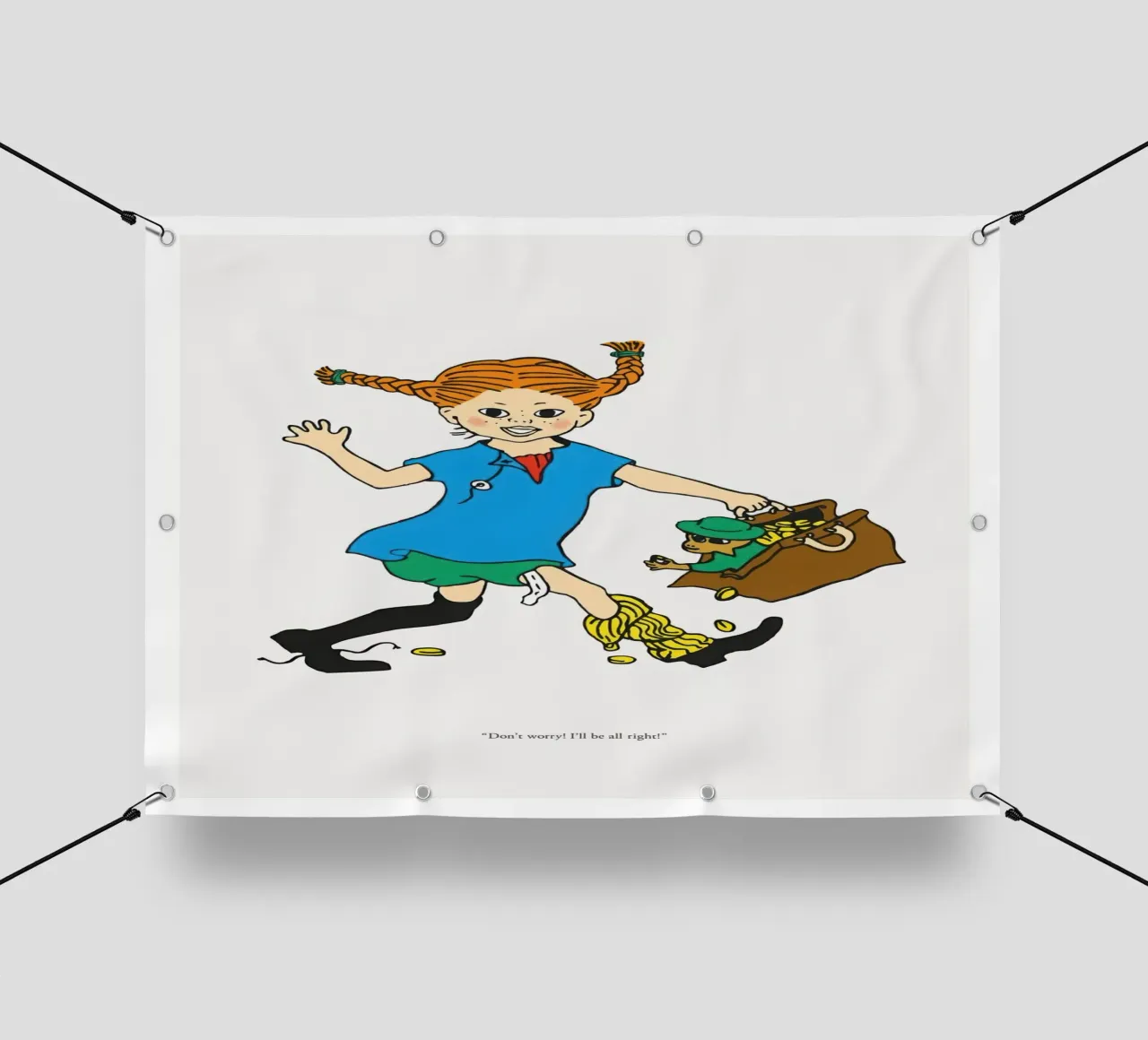 Pippi sta bene telo in pvc da Earl Beeman