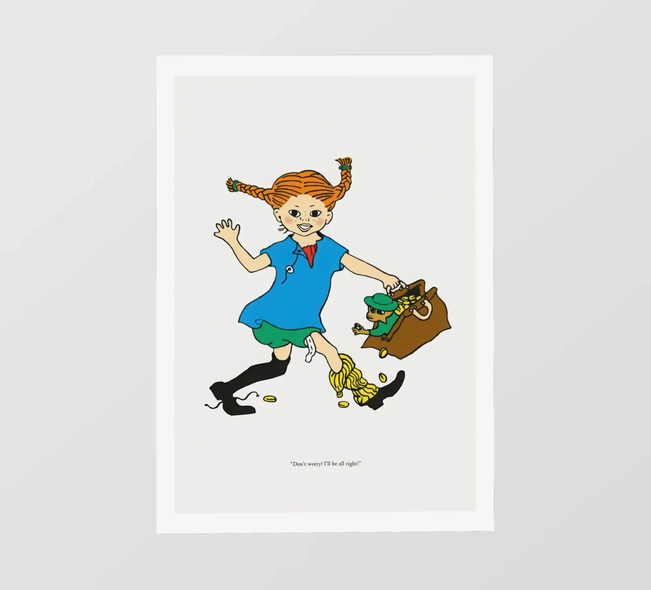 Pippi sta bene telo in pvc da Earl Beeman