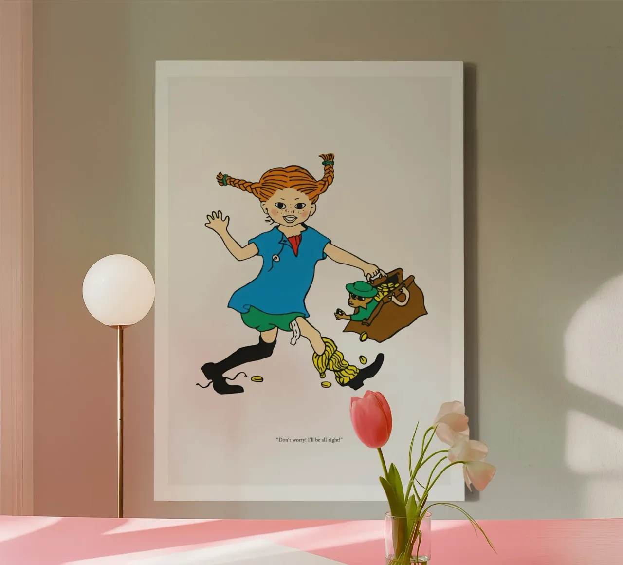 Pippi sta bene tela con Cornice a cassetta da Earl Beeman