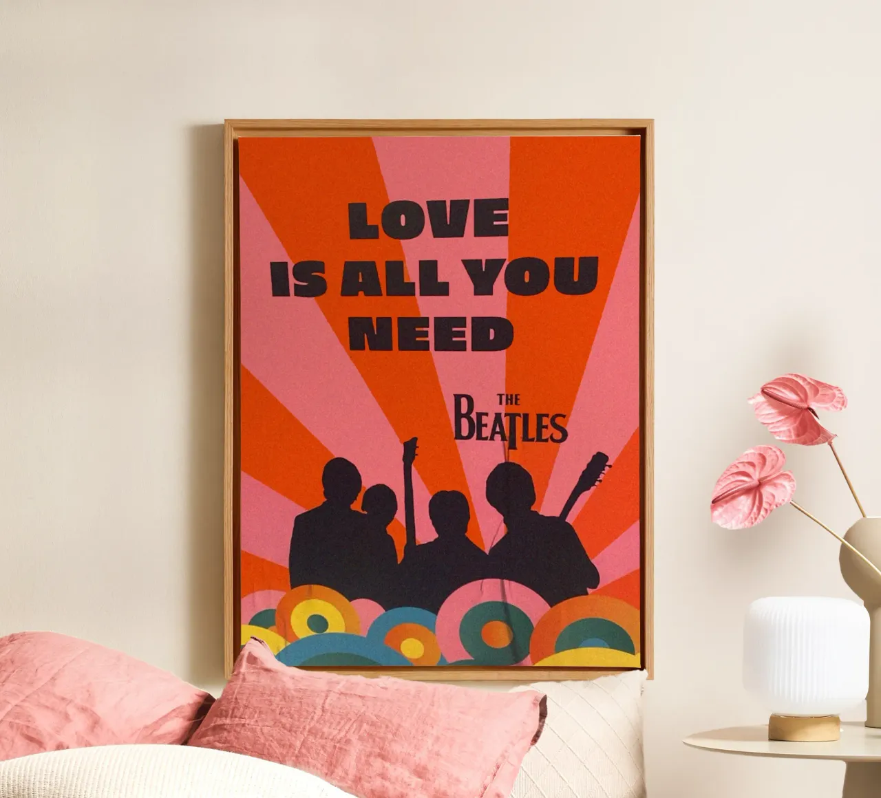 Torna ai Beatles tela con Cornice a cassetta da nabcu
